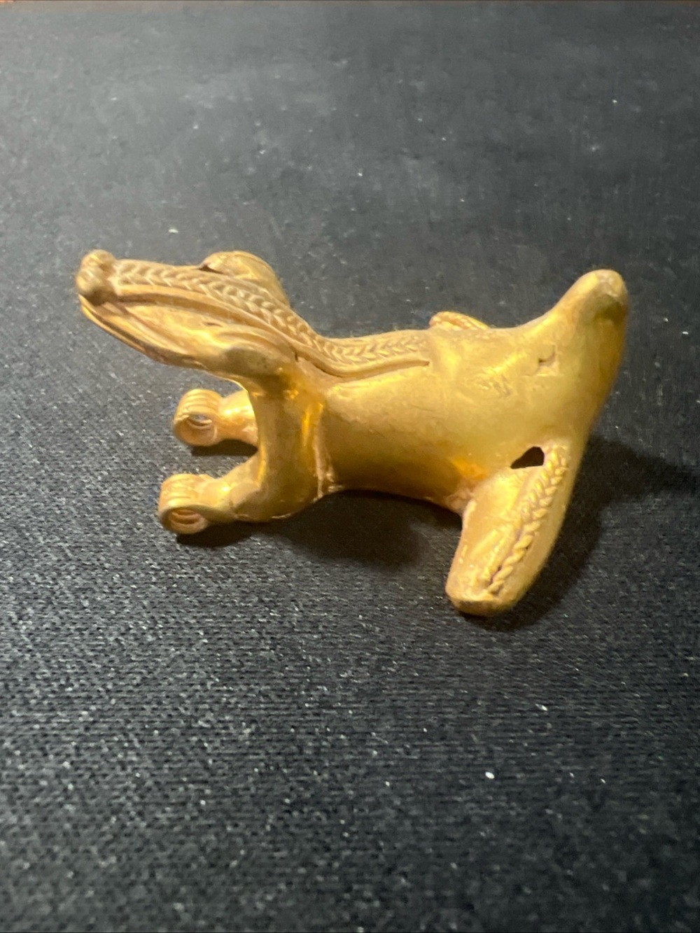 TUMBAGA Gold & Copper Alloy Zoomorphic Figurine/Pendant Columbian Art